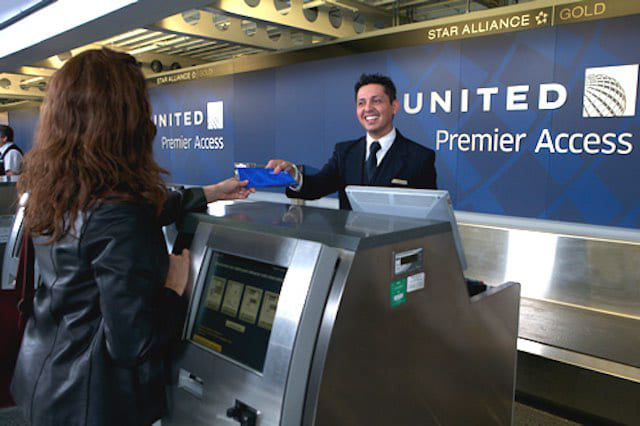 United Airlines ticket counter